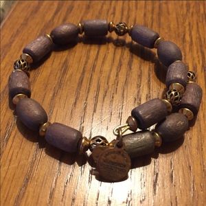 Alex & Ani Brown Wooden Wrap Bracelet